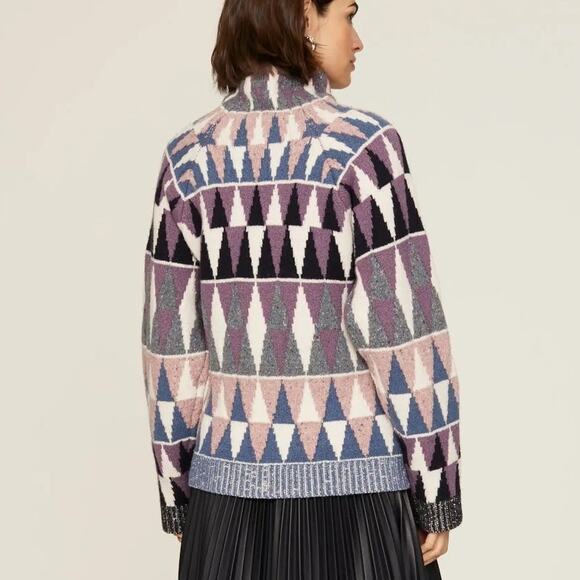 Altuzarra Stilbo Jacquard Knit Turtleneck Sweater Size Medium - Picture 4 of 11